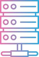 Server Rack Line Gradient Icon Design vector