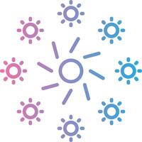 Firework Line Gradient Icon Design vector