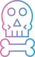 Skull Line Gradient Icon Design vector