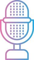 Microphone Line Gradient Icon Design vector