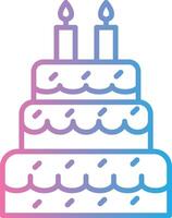 Cake Line Gradient Icon Design vector