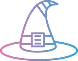 Witch Hat Line Gradient Icon Design vector