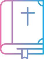 Bible Line Gradient Icon Design vector