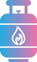 Gas Cylinder Glyph Gradient Icon Design vector