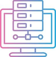 Computer Line Gradient Icon Design vector