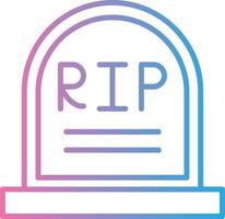 cementerio línea degradado icono diseño vector
