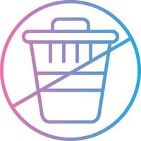 Zero Waste Line Gradient Icon Design vector