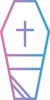 Coffin Line Gradient Icon Design vector