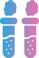 Test Tubes Glyph Gradient Icon Design vector