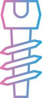 Screw Line Gradient Icon Design vector