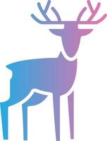 Deer Glyph Gradient Icon Design vector