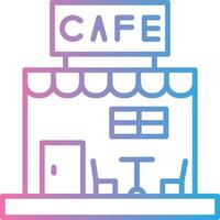 Cafe Line Gradient Icon Design vector