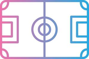 Football Field Line Gradient Icon Design vector