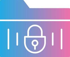 Secure Folder Glyph Gradient Icon Design vector