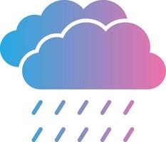 Raining Glyph Gradient Icon Design vector