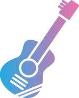 Guitar Glyph Gradient Icon Design vector