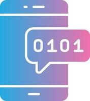 Mobile Glyph Gradient Icon Design vector