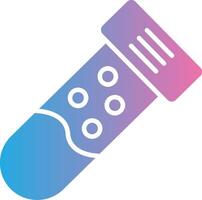 Test Tube Glyph Gradient Icon Design vector