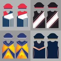 innovador Deportes jersey diseño conjunto vector