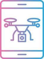 Drone Line Gradient Icon Design vector