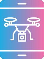 Drone Glyph Gradient Icon Design vector