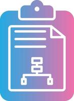 File Glyph Gradient Icon Design vector