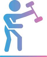 Exercise Glyph Gradient Icon Design vector