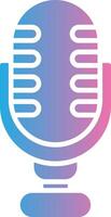 Microphone Glyph Gradient Icon Design vector