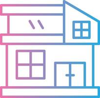 Modern House Line Gradient Icon Design vector