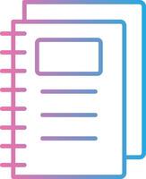 Notebook Line Gradient Icon Design vector