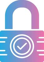 Padlock Glyph Gradient Icon Design vector