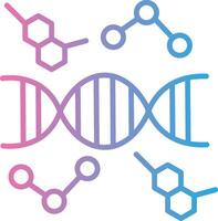 DNA Line Gradient Icon Design vector