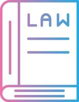 Law Book Line Gradient Icon Design vector