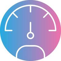 Speedo Meter Glyph Gradient Icon Design vector