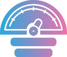 Pressure Gauge Glyph Gradient Icon Design vector