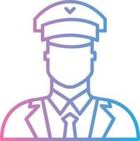 Pilot Line Gradient Icon Design vector
