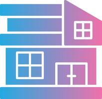 Modern House Glyph Gradient Icon Design vector