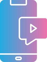 Mobile Glyph Gradient Icon Design vector