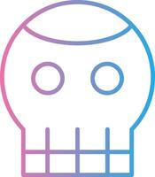 Skull Line Gradient Icon Design vector