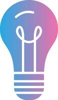 Light Bulb Glyph Gradient Icon Design vector