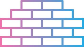 Wall Line Gradient Icon Design vector