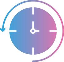 Back In Time Glyph Gradient Icon Design vector