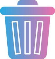 Trash Glyph Gradient Icon Design vector