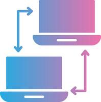 Computer Networking Glyph Gradient Icon Design vector