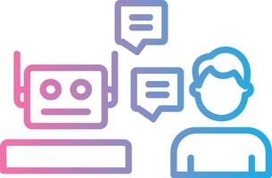 Chat Line Gradient Icon Design vector