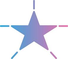 Star Glyph Gradient Icon Design vector