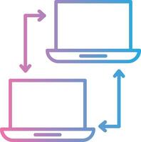 Computer Networking Line Gradient Icon Design vector
