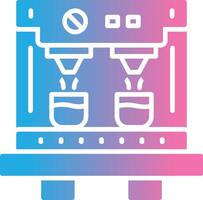 Coffee Machine Glyph Gradient Icon Design vector