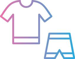 Workout Clothes Line Gradient Icon Design vector