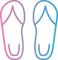 Sandals Line Gradient Icon Design vector